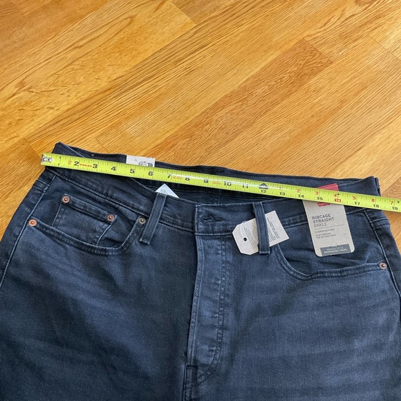 Levi's women's ribcage straight ankle jeans 16w Washed Black Classic Timeless - Picture 10 of 16